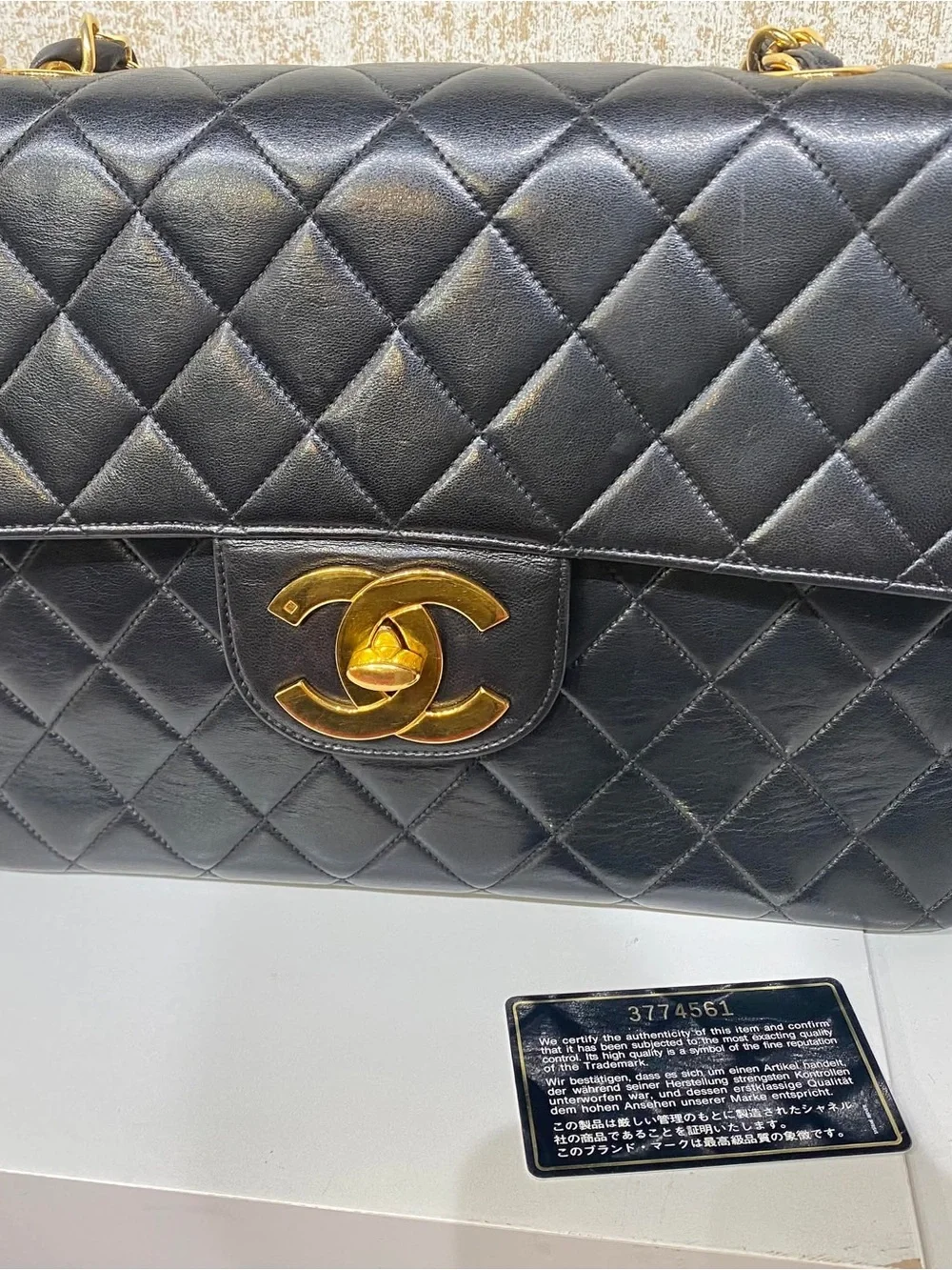 CHANEL Black Quilted Leather Single Flap with Gold CC hardware